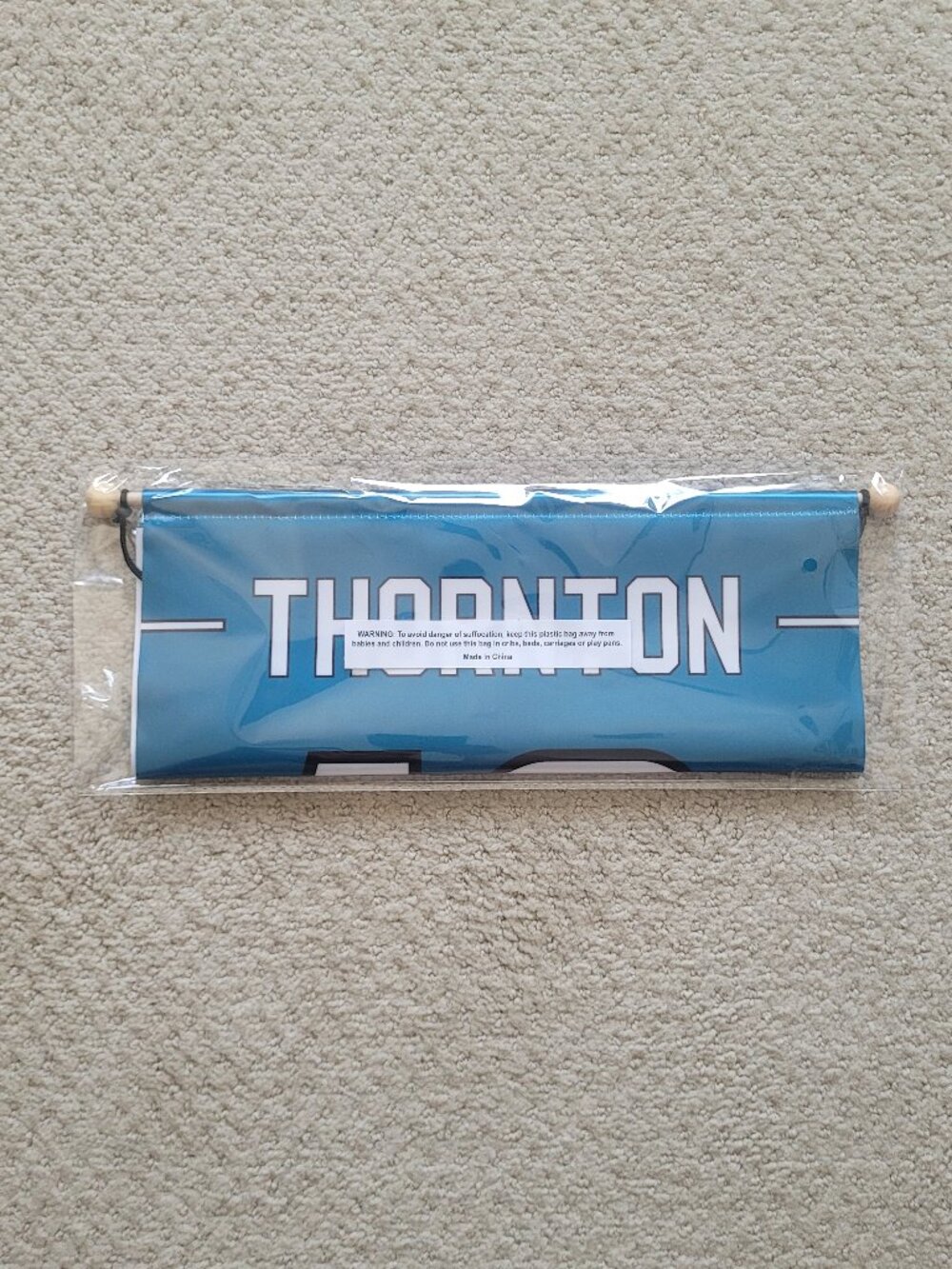 NWT San Jose Sharks NHL Thronton 19 Pennant